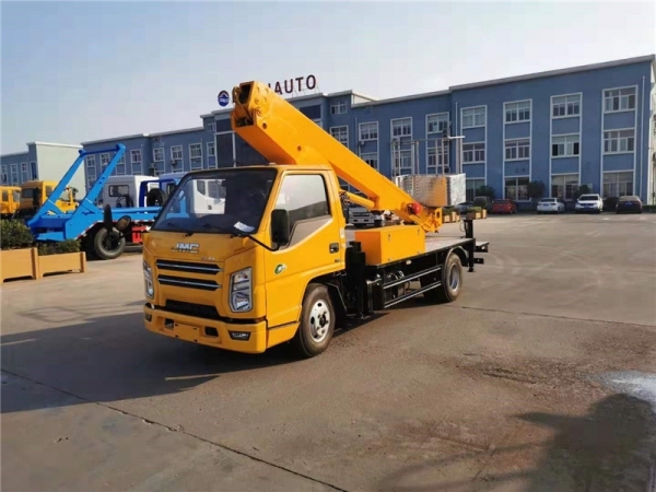 國六江鈴順達藍牌17.5米直臂伸縮高空作業車